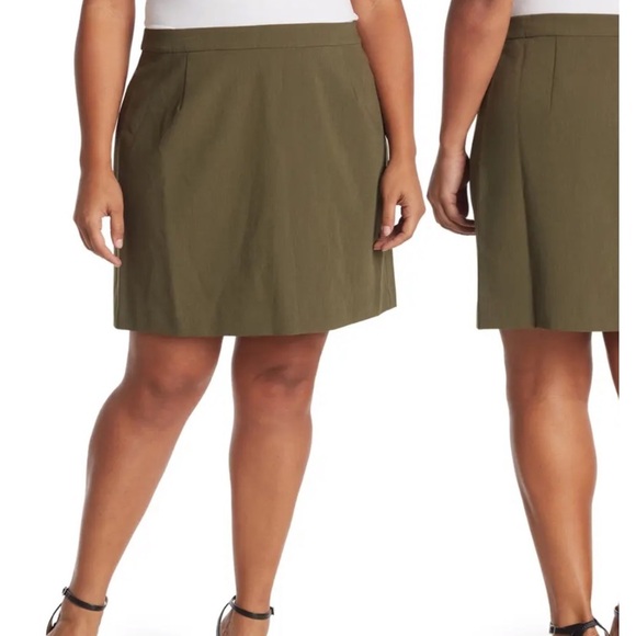 GOOD AMERICAN | Itty Bitty Mini Shirt 16 Sage Green Gold Zipper New With Tags - Picture 6 of 8